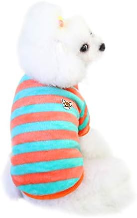 Honprad Puppies Roupas para meninas Roupas de estimação Rainbow Fleece Atono quente e de inverno roupas de cachorro roupas de cachorro roupas de cachorro