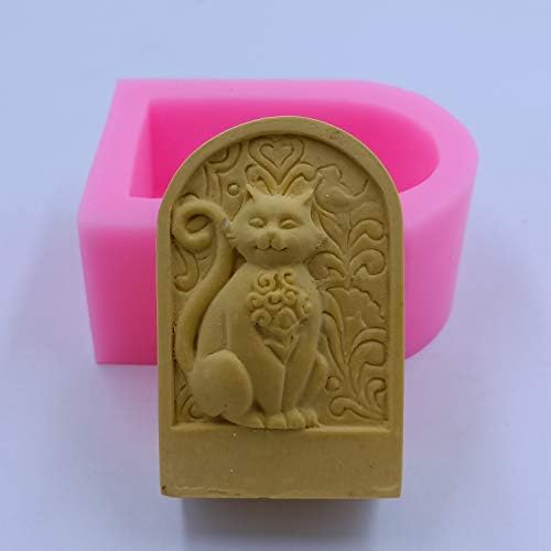 Design de gato molde de silicone para sabonete artesanal Fazendo moldes de sabão de animal molde de vela de