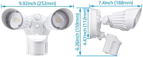 Pacote de luz de segurança de LEON LEONLITE 3CCC 120V LUZES DE PASSO LED, Luzes de inundação de 1 pacote ao