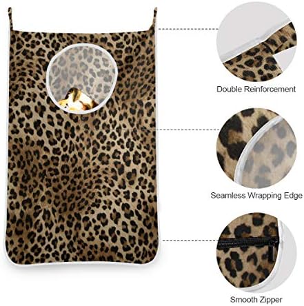 Porta de estampa de leopardo sexy pendurar lavanderia coure