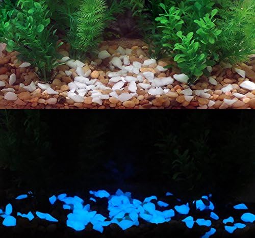 Azul céu brilho no tanque de peixes pequenos tanques pequenos 8oz ~ seixos de brilho ~ cascalho de aquário