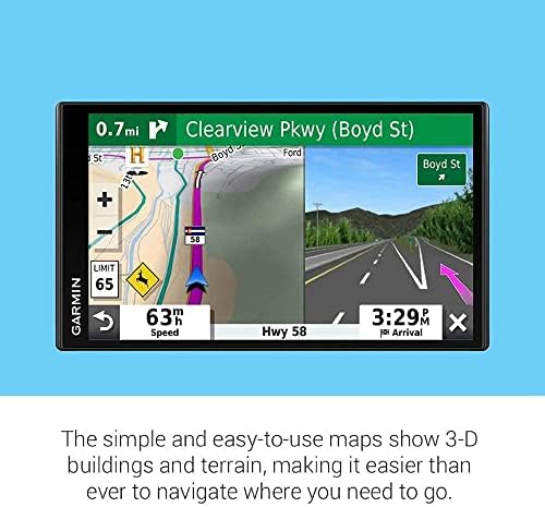 Garmin DriveSmart 65 e tráfego: GPS Navigator com uma tela de 6,95 polegadas, chamada sem mãos,