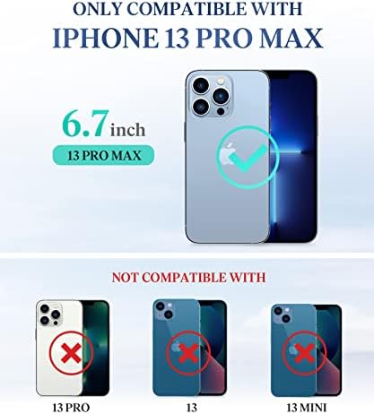 Berfy iPhone 13 Pro Max Case 6,7 polegadas, [não amarelo] CRIXO CRIME