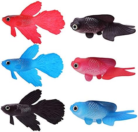 Hffheer aquário plástico peixe decoração de peixe tanque de peixes silicone artificial pequeno
