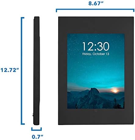 MONTAGEM! Montagem de parede anti-roubo para iPad, iPad Pro, iPad Air, Samsung Tab A | Bloqueio ipad 10.2 quiosque de parede | Montagem segura de comprimido compatível com comprimidos de 10,2 e 10,5 , preto