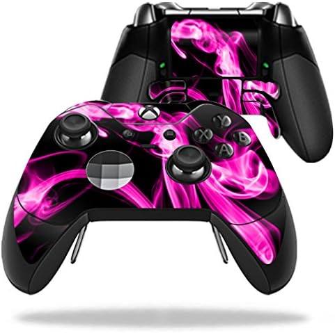 MightySkins Skin Compatível com Microsoft Xbox One Elite Controller - Flames rosa | Tampa de vinil