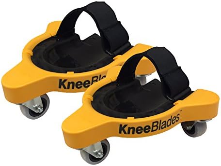 Milescraft 1603 Knee Blades Durável Knee Ponsty com 3 rodízios e almofadas de gel confortáveis, capacidade