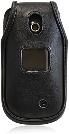 Turtleback encaixou o estojo para LG Revere 3 VN170 Flip Phone Case de couro preto executivo com clipe de cinto
