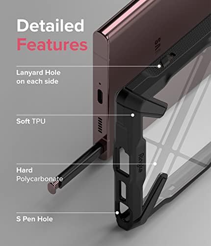 Ringke Fusion-X Compatível com o caso Samsung Galaxy S22 Ultra 5G, ligue com força com uma tampa do telefone de