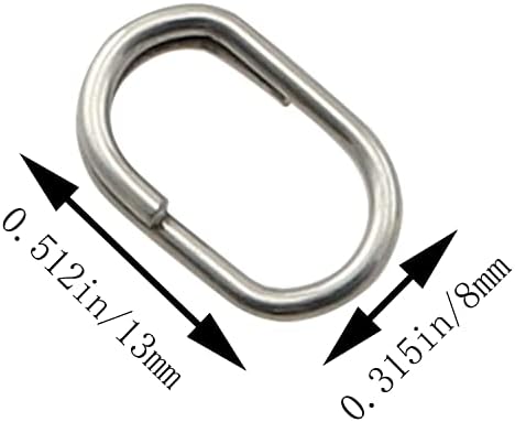Anéis divididos youliang 50pcs 8x13mm pesca em aço inoxidável anéis divididos ova