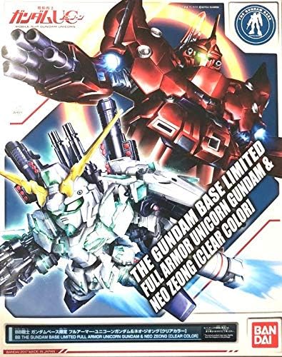 Bandai BB Senshi RX -0 Full Armour Unicorn Gundam & NZ - 999 Neo Geong Clear Color