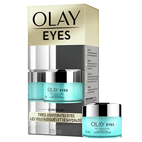 OLAY Gel de olho hidratante profundo com ácido hialurônico para olhos cansados, 0,5 fl oz