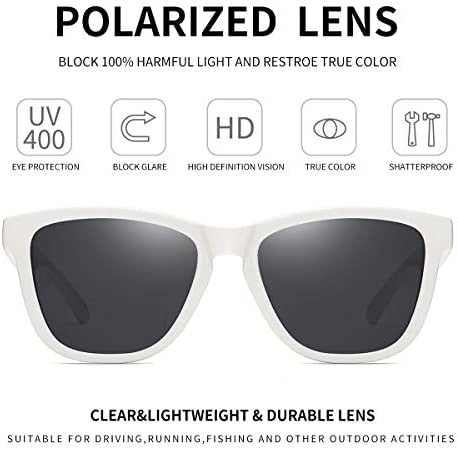 Óculos de sol polarizados para homens para homens Mulheres Retro Classic UV400 Protection Sunglasses