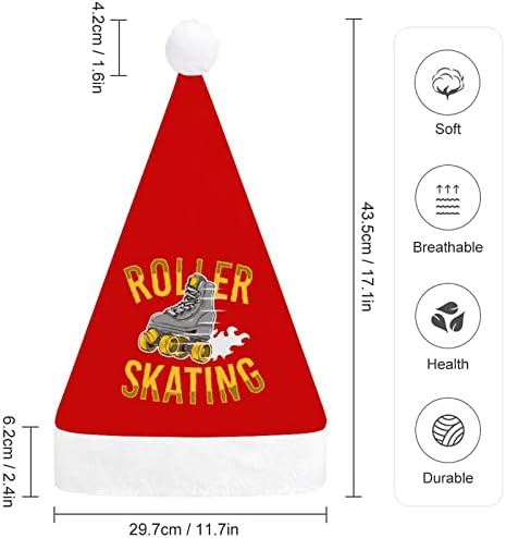 Chapéu de natal de patinação de rolo Papai Noel Chapé