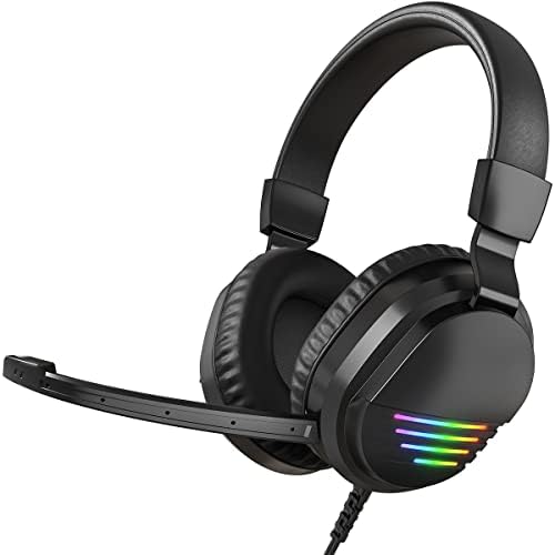 Headset de Jogos de Elcthunder para Xbox One, PS5, PS4, PC Kids Headphones para fones de ouvido com fio com excesso