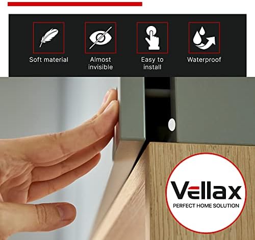 Bumpers de porta do armário Vellax 128 PCs - Almofadas autônomas claras, paradas de armário, pára -choques de