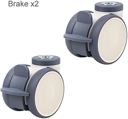 Larro 3 polegadas mudo muro universal roda de roda de parafuso superior de parafuso, M12mm Mudo 2PCs resistentes a desgaste de desgaste