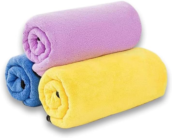 WXBDD Toalha de estimação Pet Rápida Toalha de toalha de cachorro Rão de banho macio de fibra macia Toalha de