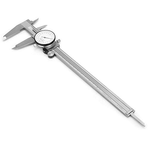 Pinças de discagem de precisão Vernier, ferramenta de medição à prova de choque de aço inoxidável de 0-200 mm,
