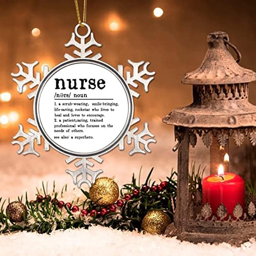 Enfermeira Definição de Natal Decoração de árvores Ornamento 2022 Enfermeira substantivo definição de