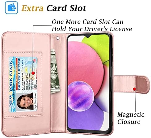 Takfox Galaxy A03S Caso, para a caixa da carteira Samsung Galaxy A03S, com slots de cartão de crédito