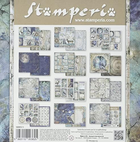 Stamperia International, KFT Paper Pad 8x8 10pk Cosmos, 20,3 x 20,3, multicolorido