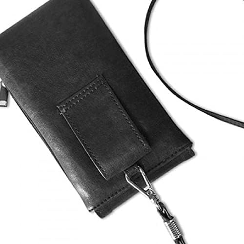 Nome especial de caligrafia em inglês William Phone Wallet Burse pendurada bolsa móvel bolso preto