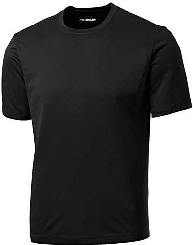 Camiseta de manga curta de desempenho seco atlético masculino