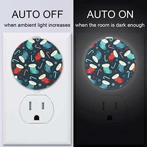 2 Pacote de plug-in Nightlight LED Night Light com sensor do anoitecer para o amanhecer para o quarto de