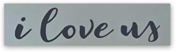 Super adorável signo de madeira de eu nos amo - Small Love Sign for Home Decor mostra seus sentimentos