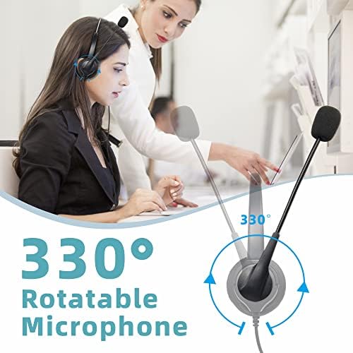 Fone de ouvido para PC suifdu para laptop, fones de ouvido de telefone celular de 3,5 mm com microfone