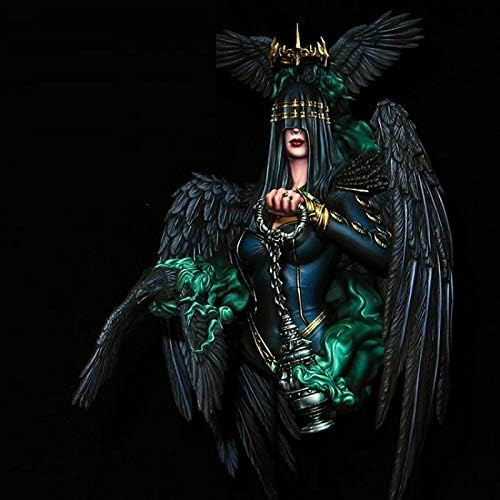 GL-HOME 1/10 Fantasy Crow Queen Resin Figura Bust Modelo Tema Militar de Guerra Militar Kit não
