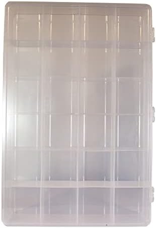 4 LIFETime Storage Organizer Container com tampa para acessórios, ferramentas, peças - 24 compartimento