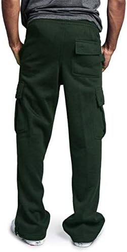 Andongnywell Men's Cargo Jogger Workout Sortpants Sorra de calças casuais da cintura elástica calças