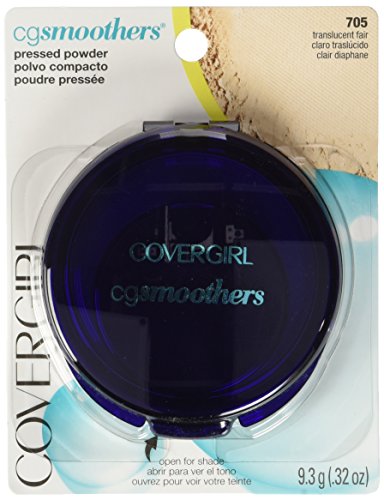 CoverGirl Smoothers Pressed Powder Foundation Translúcida, Fair 705, pacotes de 0,32 onças
