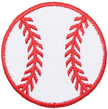 Beisebol - vermelho/branco - esportes - ferro bordado em patch