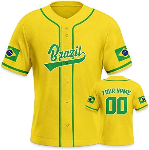 Camisa esportiva personalizada 2023 de beisebol mundial para fãs homens jovens presentes personalizam seu
