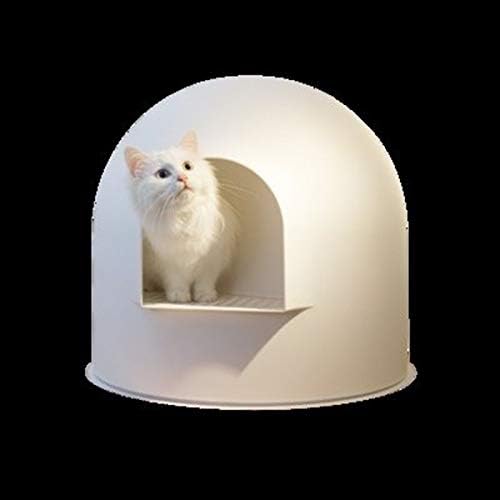 ZRSJ Caixa de areia fechada elegante e durável, banheiro de gato grande de camada única, caixa de areia