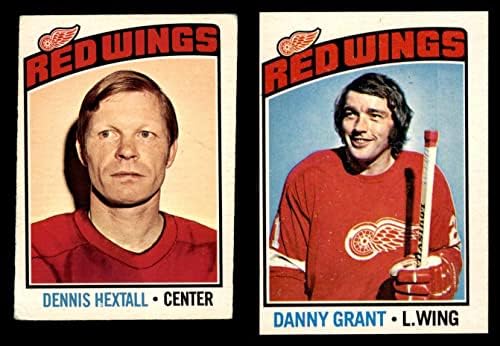 1976-77 O-PEE-Chee Detroit Red Wings perto da equipe Conjunto Detroit Red Wings GD+ Red Wings