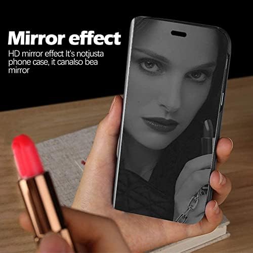 Caixa de couro Galaxy A54 5G Compatível com a capa de espelho de maquiagem Clear Clear View