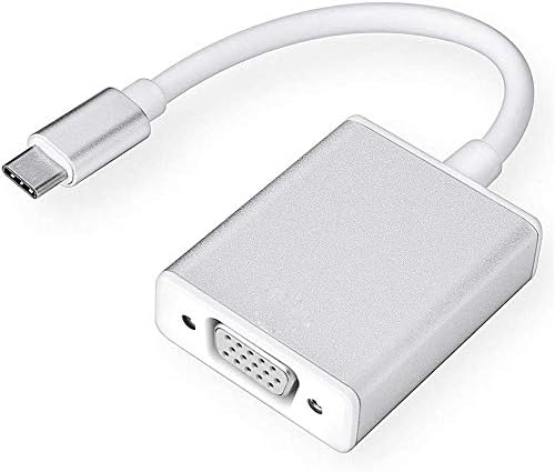 SAIENTEE USB-C para VGA Adaptador, USB 3.1 Tipo C Conversor VGA Compatível com MacBook Pro, New MacBook,