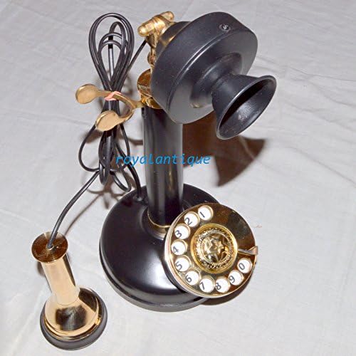 Royalantique Royal Royal Victorian Brass Retro Desk Telefone Dial rotativo Primitivo antigo