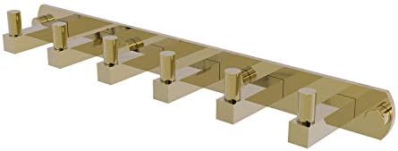 Allied Brass MT-20-6 Coleção Montero 6 Position Tie e Belt Rack Decorative Hook, Brass não