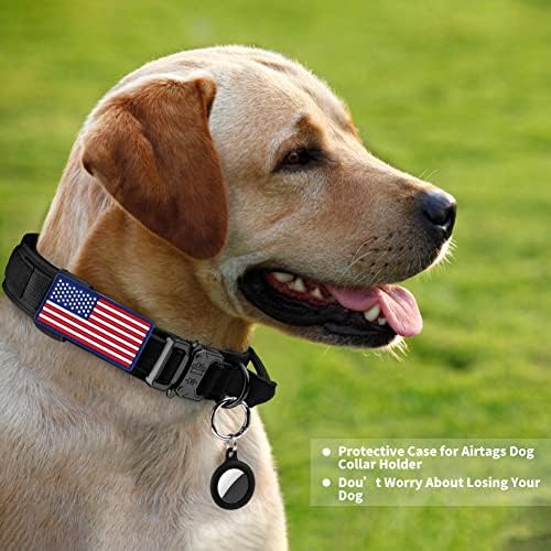 Colar de cachorro tático, gola de nylon de treinamento militar ajustável de vorcik com alça e fivela de metal