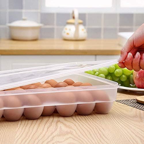 Porta -ovo para geladeira 24 grade recipiente de alimentos cozinha transparente caixa de ovo prateleira