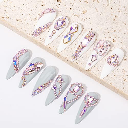 Nail arte traseira plana strasss strols redondos kit de strass de unhas gemas de unhas de unhas de unhas Diamantes jóias de jóias para design de unhas decorações de artesanato diy
