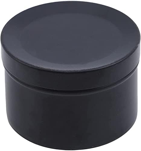 Pequena lata de lata Caixa de caixa de caixa aérea Durável e multiuso use portátil Jar recipiente redondo cartuchos de armazenamento, durabilidade preta e moda