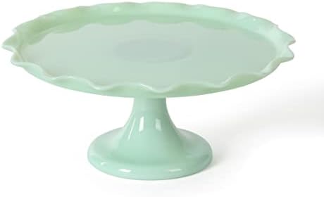 Martha Stewart Highbrook 11 Handmade Jadeite Glass Bolo Stand - Bosque