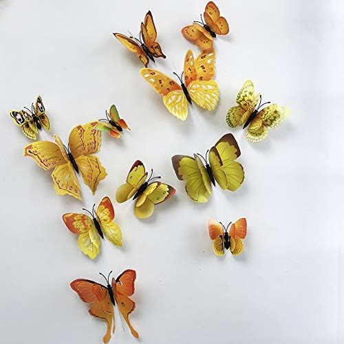 24pcs 3d colorido adesivos de parede de borboleta Diy artesanato de decoração de arte para festas em sala