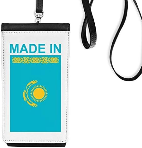 Feito no Cazaquistão Country Love Phone Wallet Purse pendurada bolsa móvel bolso preto